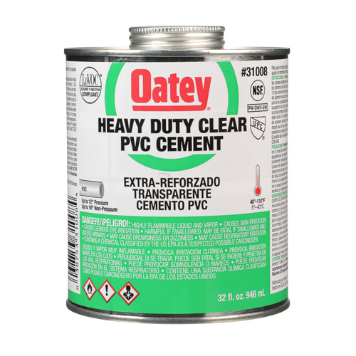 360-degree view of 32 oz. Oateyweld Heavy Duty Solvent Cement (Clear)