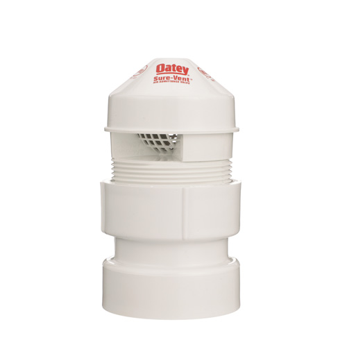 360-degree view of 160 DFU Sure-Vent Air Admittance Valve w/ 1-1/2" x 2" PVC Adapter