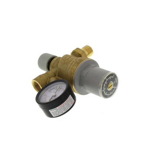 360-degree view of 1/2" NPT AutoFill Boiler Feed Valve w/ Pressure Gauge