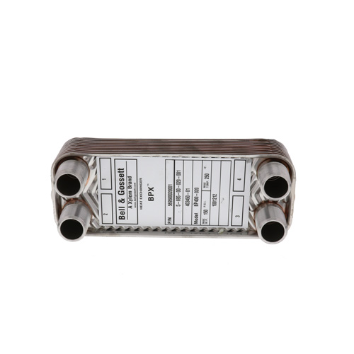 360-degree view of 125,000 BTU/Hr Low Pressure BPX Brazed Plate Heat Exchanger