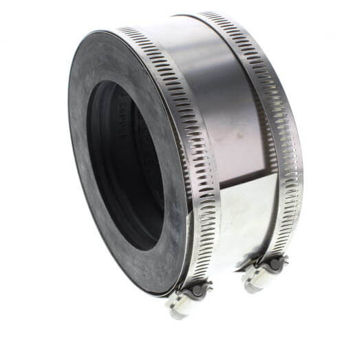 360-degree view of 4" Cast x 3" Copper Mission Coupling