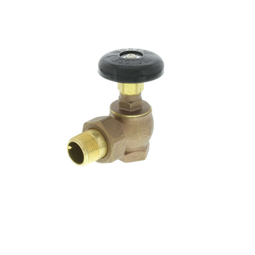 360-degree view of 3/4" (FIP x Male Union) Steam Angle Radiator Valve