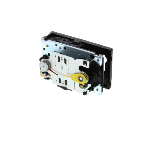 360-degree view of Pneumatic Thermostat Direct Acting, Heating includes small Wall Plate and Satin Chrome Cover (59 to 90F), TP970A2145