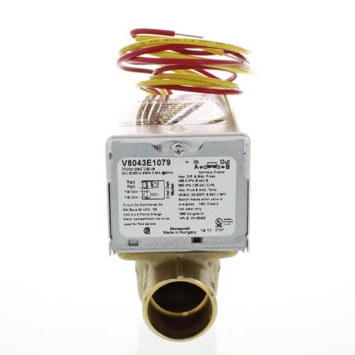 360-degree view of 1" Sweat Connection Zone Valve, Normally Closed, 8 Cv (24v)