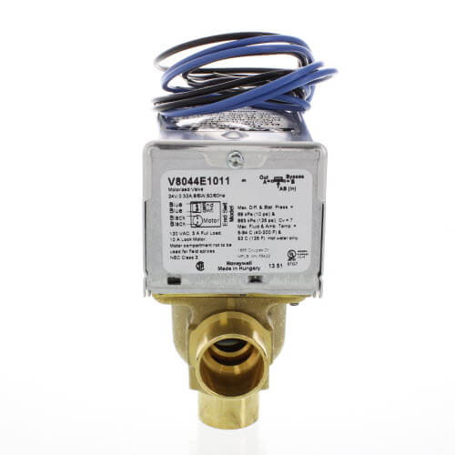 360-degree view of 3/4" Sweat Connection 3 Way Zone Valve, port A normally closed, w/ end switch (24v)