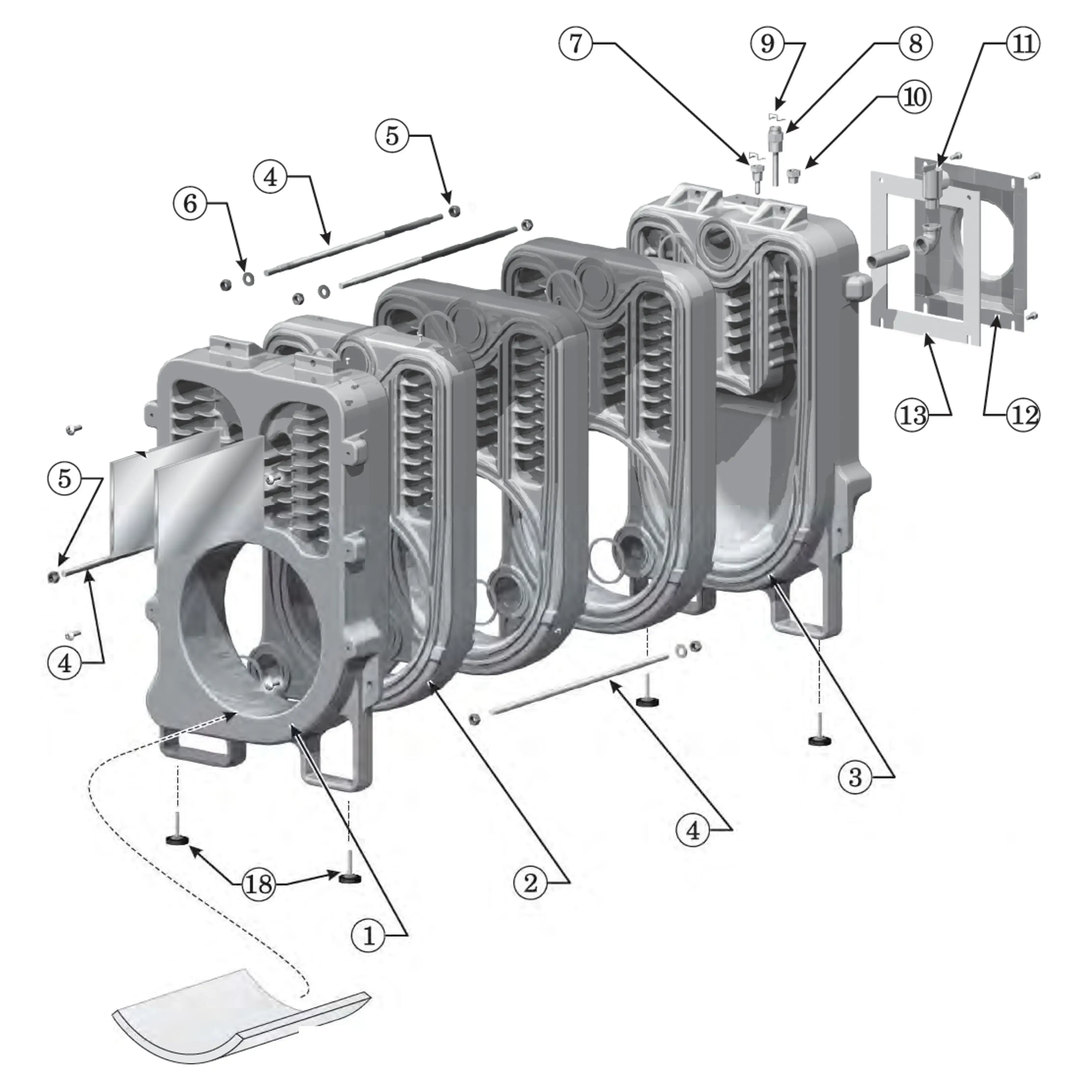 ボイラープレート　Boiler Plate 2 103661-02 - Burnham 103661-02 - Induced Draft Boiler Control