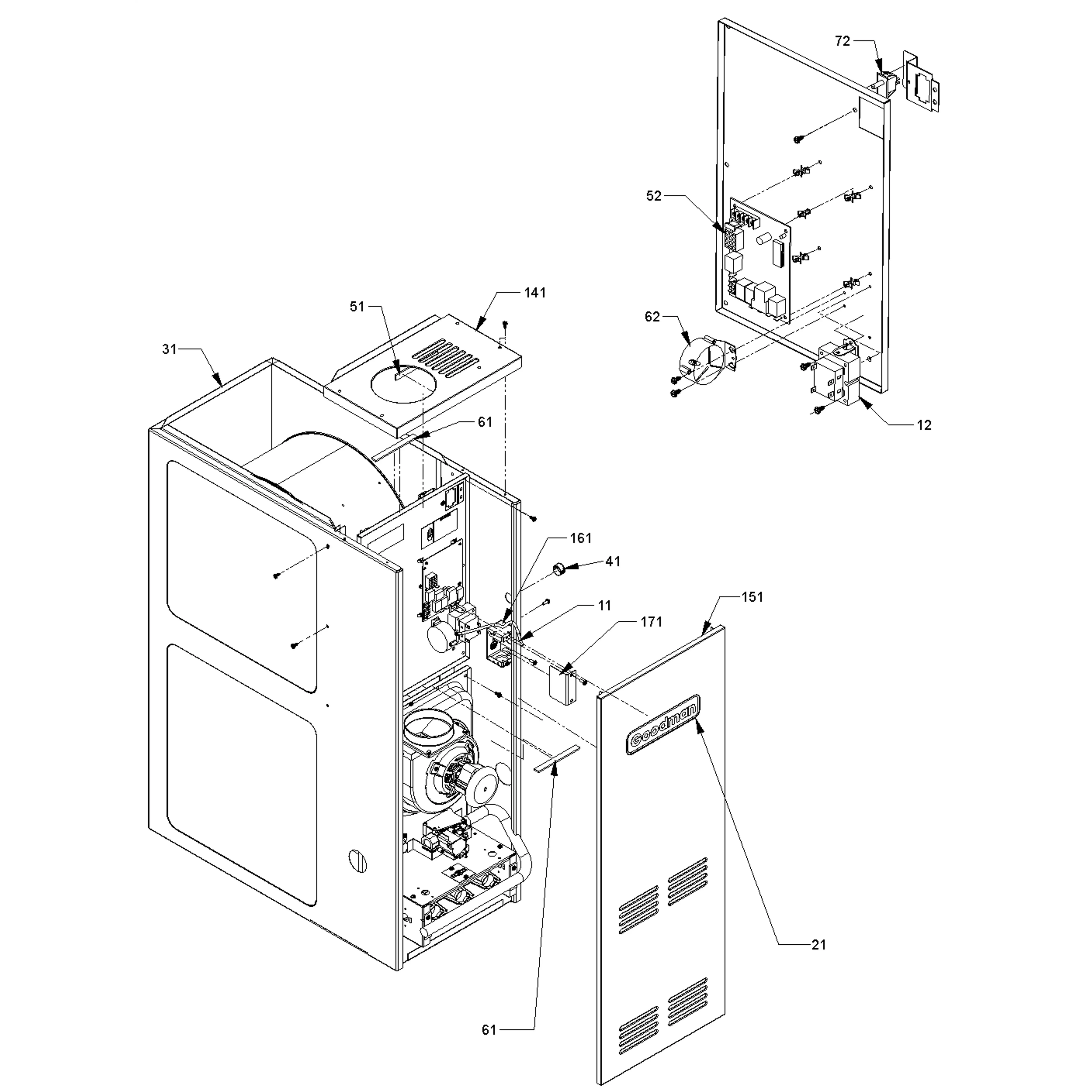 GDH80453AXAC - Goodman GDH80453AXAC - GDH80453AXAC Parts - Goodman