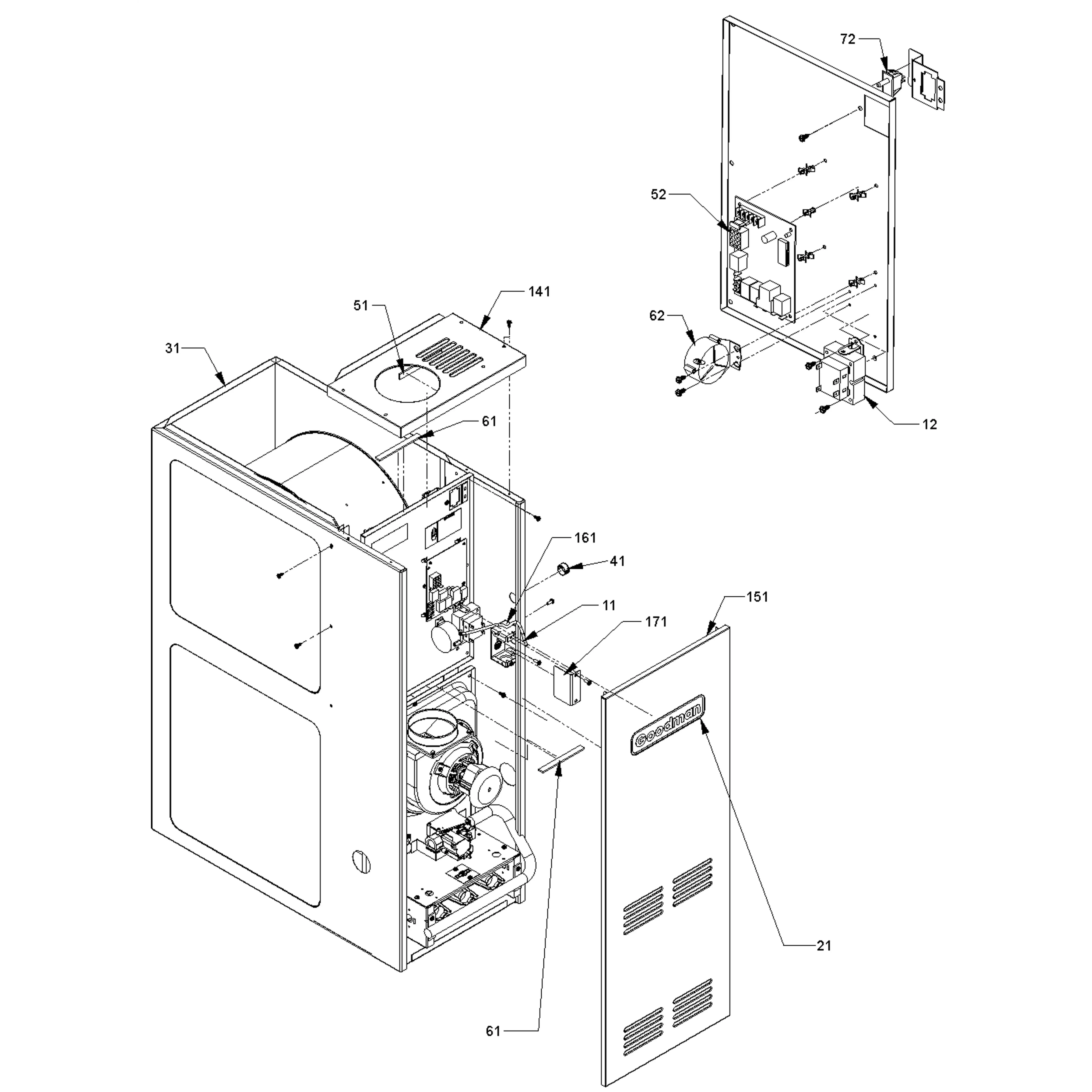 GDH80703AXAC - Goodman GDH80703AXAC - GDH80703AXAC Parts - Goodman