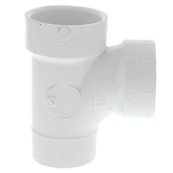 PVC DWV Sanitary Street Tees (Street x Hub x Hub)