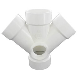 PVC DWV Double Wyes with Inlets