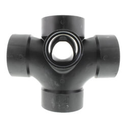 Double Sanitary Tees with 90° Inlet (Hub)