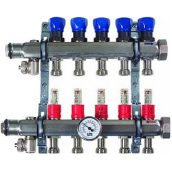 Viega ProRadiant Stainless Steel Manifolds w/ Flow Meters