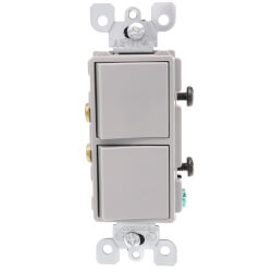 Single-Pole Decora Combination Double Rocker Switch - Gray (120/277V) Product Image