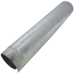 6" 24 Ga Galvanized Snaplock Smoke Pipe (2' Length) Product Image