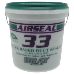 Gray Airseal 33 Fiber Reinforced Water-Based Duct Sealant Mastic (1 Gallon Pail) Product Image