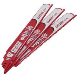 9" Steel Demon Carbide-Tipped Reciprocating Blades for Thick Metal Cutting (3 PK) Product Image