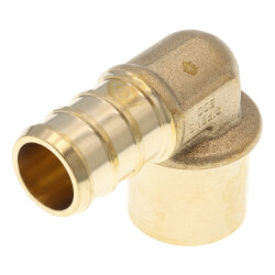 1/2" PEX x 1/2" Copper Fitting DZR Brass Elbow (Lead Free) Product Image