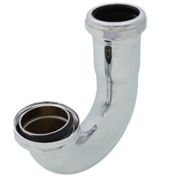 1-1/2" J-Bend w/ Capture Brass Nuts, 17 GA (Chrome Plated) Product Image