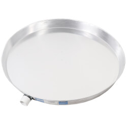24" Water Heater Drain Pan w/ 1" PVC Drain Fitting (Aluminum) Product Image