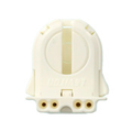 Product Image of Medium Base, T8 Only Bi-pin, Fluorescent Lampholder, Extra-low Profile (White)