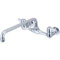 Product Image of 7-7/8"-8-1/8" Two Canopy Handle Wallmount Kitchen Faucet, 6" Tube Spout