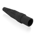 Product Image of 16 Series Single Pole Cam Type Male Detachable Plug Sleeve Only, Taper Nose, Cable Range 2/0, 4/0 (Black)