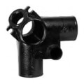 4" No Hub Prison Fitting w/ 2" Top Vent & 2" 45° Tap