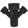 4" x 2" Service Weight Cast Iron Double Wye