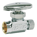 Product Image of 1/2" Nominal Sweat x 3/8" OD Compression Straight Stop Valve - LF892013, No Lead (Chrome)