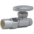 Product Image of 1/2" Nom CPVC x 3/8" OD Compression Straight Stop Valve - LF892413, No Lead (Chrome)