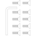 Product Image of #10-32 x 3/4" Flat Head Allen w/ Center Reject Stainless Steel Screw (Pack of 10), 0152-006-001