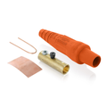 Product Image of 16 Series Taper Nose Cam-Type Female Plug, Contact & Insulator, Detachable, #2, 2/0 AWG, 300A Max, Type 3R When Mated (Orange)
