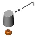 Product Image of LakeCrest Blank Push Button Cap Assembly, 020817-40