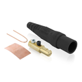 Product Image of 16 Series Taper Nose Cam-Type Male Plug, Contact & Insulator, Detachable, #2, 2/0 AWG, 300A Max, Type 3R When Mated (Black)