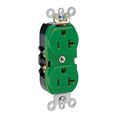 Product Image of 20A 125V NEMA 5-20R, 2P 3W Industrial, Duplex Receptacle, Straight Blade, Self Grounding (Green)