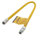 Product Image of Model 20C-3132-36 3/8" ID (1/2" OD) Coated Stainless Steel Gas Connector 1/2" MIP x 1/2" FIP (36" Length)