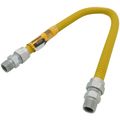 Product Image of Model 30C-3131-24 1/2" ID (5/8" OD) Coated Stainless Steel Gas Connector 1/2" MIP x 1/2" MIP (24" Length)