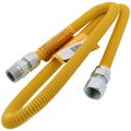 Product Image of Model 30C-4142-48 1/2" ID (5/8" OD) Coated Stainless Steel Gas Connector 3/4" MIP x 3/4" FIP (48" Length)