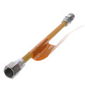 Product Image of Model 10C-3132-12 1/4" ID (3/8" OD) Yellow Coated SS Gas Connector 1/2" MIP x FIP (12" Length)