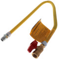 Product Image of Model 20C-3135-36 3/8" ID (1/2" OD) Coated SS Gas Connector 1/2" MIP x 1/2" FIP Ball Valve (36" Length)