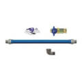 Product Image of Model 1650BPQR48 1/2" ID (5/8" OD) Blue Hose Moveable Foodservice Gas Connector (48" Length)