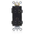 Product Image of 20A Decora Plus Duplex Receptacle/outlet, Heavy Duty Self-grounding, Back/Side Wire (Black)