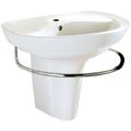 Product Image of Ravenna Center Hole Only Wall-Hung Sink and Semi-Pedestal Leg Combination (White)