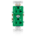 Product Image of Duplex Receptacle Outlet, Heavy-duty , 20A, 125v, Back Or Side Wire, 2-pole, 3-wire (Green)