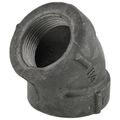 Product Image of 1-1/4" Black Cast Iron Steam 45° Elbow, Class 125