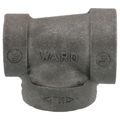Product Image of 1" x 3/4" x 1" Black Cast Iron Steam Tee, Class 125