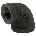 Product Image of 1/2" x 3/8" Black 90° Elbow, Class 150