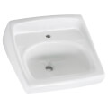 Lucerne Wall-Hung Sink for Exposed Bracket Support With Center Hole Only (White)