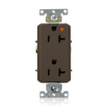 Product Image of Decora Plus Isolated Ground Duplex Receptacle Outlet,  Smooth Face, 20A, 125V Back or Side Wire, NEMA 5-20R, 2-Pole, 3-Wire, Self-Grounding (Blue)