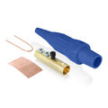 Product Image of 16 Series Plug, Female, 190A Max, 600V Double Set Screw Termination, #6-#2 Cable Range (Blue)